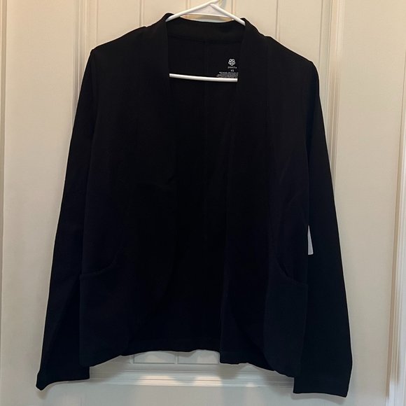 Tops - NWT Peach Black Ponte Blazer